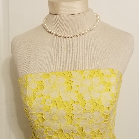 Lilly Pulitzer lace embroidery dress strapless - Picture 3 of 8